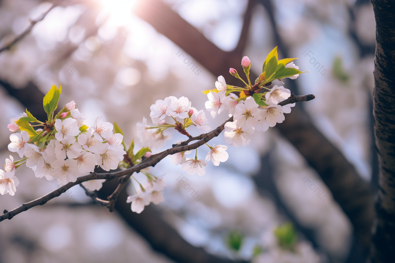 初春樱花树鲜花盛开自然美景,高清,摄影图,摄影图片,图片大全,摄影图免费下载